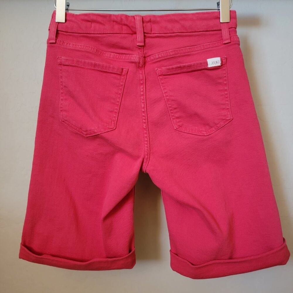 Jen 7 by 7 For All Mankind Red Jean Rolled Cuff Bermuda Shorts - Picture 7 of 16